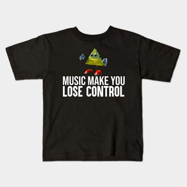 Dancing Triangle Meme: Music Make You Lose Control Kids T-Shirt by artsylab